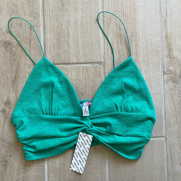 Urban Outfitters Crop Bralette Ruched Top NWT - Picture 1 of 4